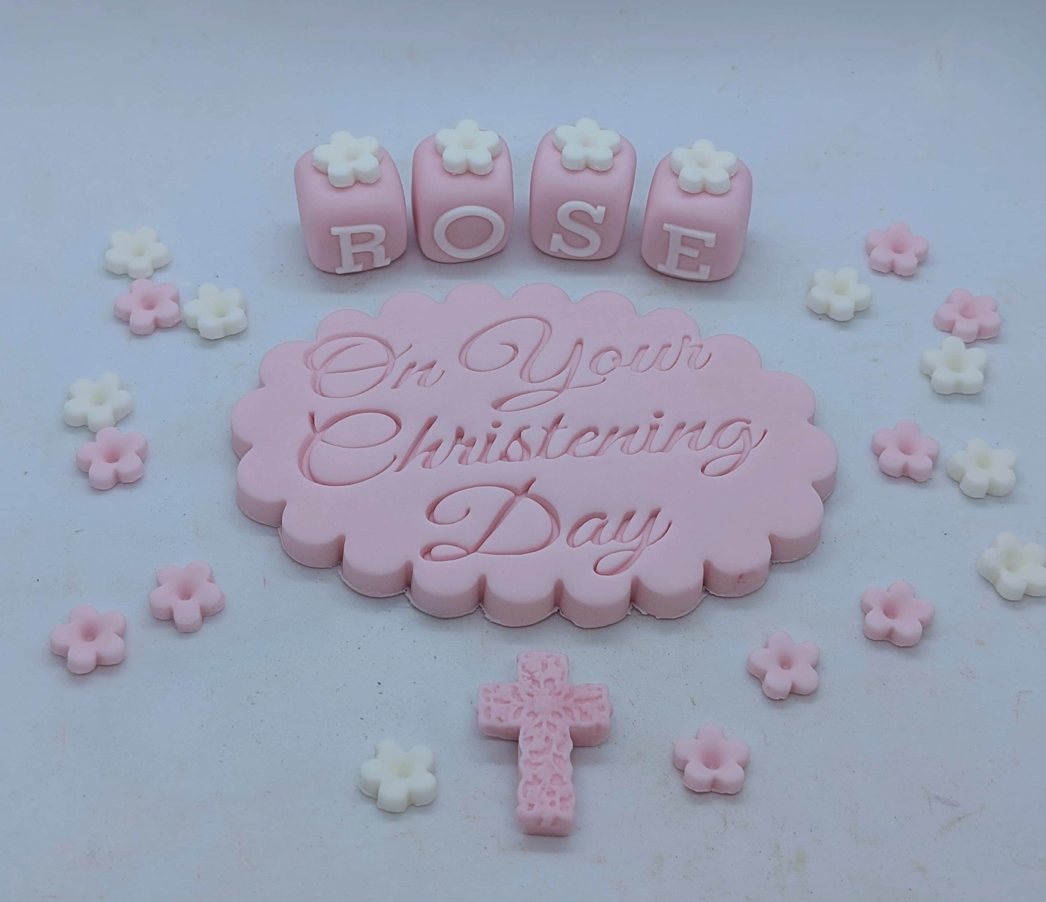 Plaque Christening Baptism set