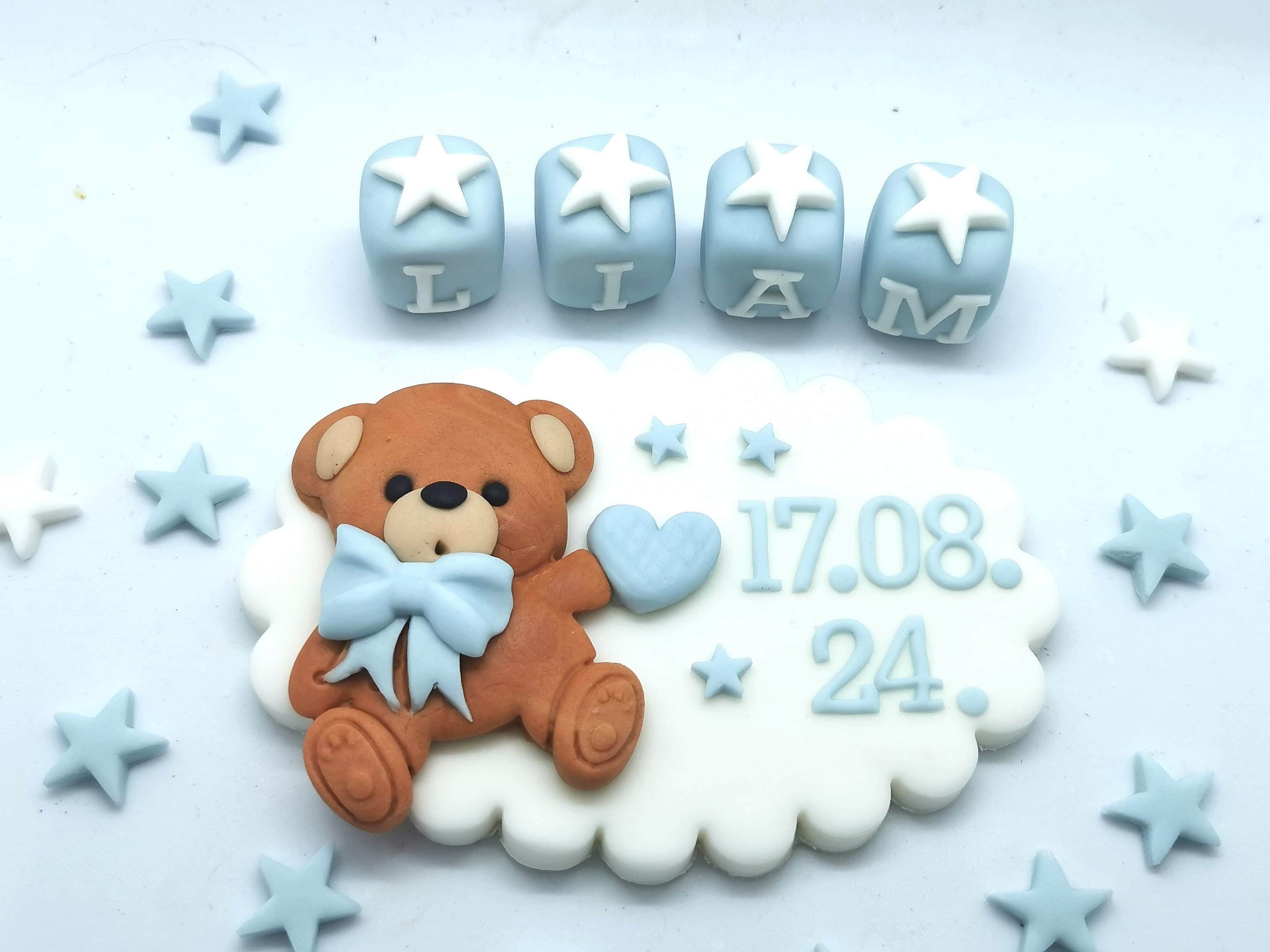 Teddy Plaque Christening Baptism set