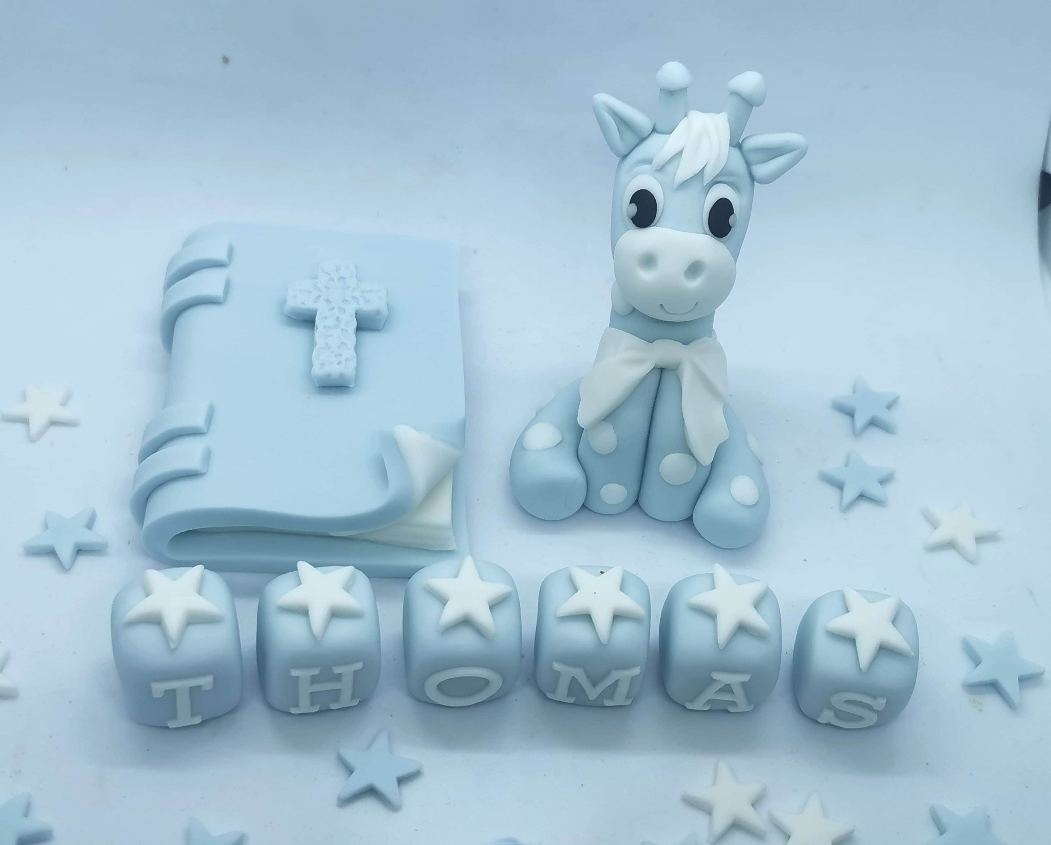 Giraffe & Bible Christening Baptism set