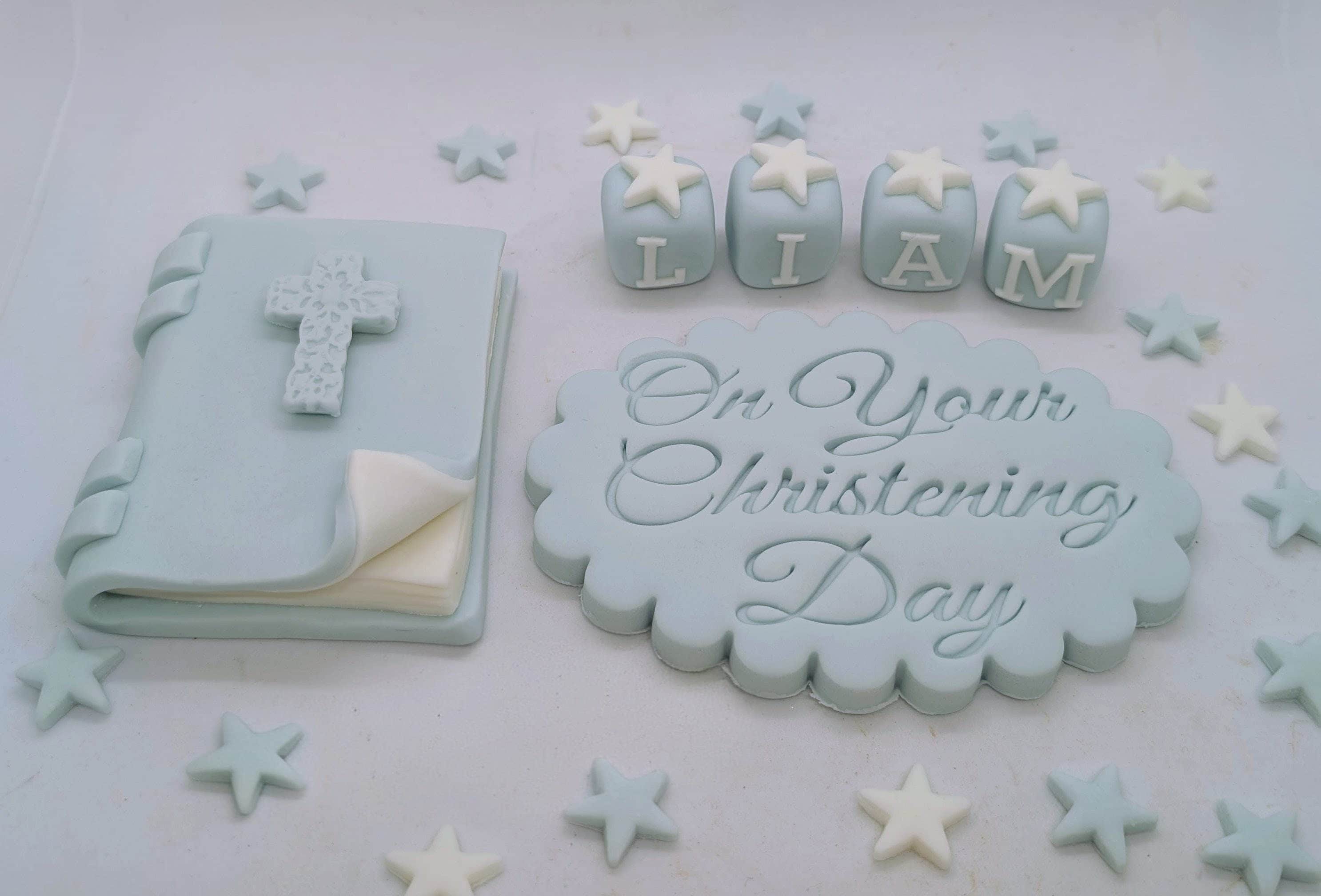 Bible Christening Baptism Plaque set
