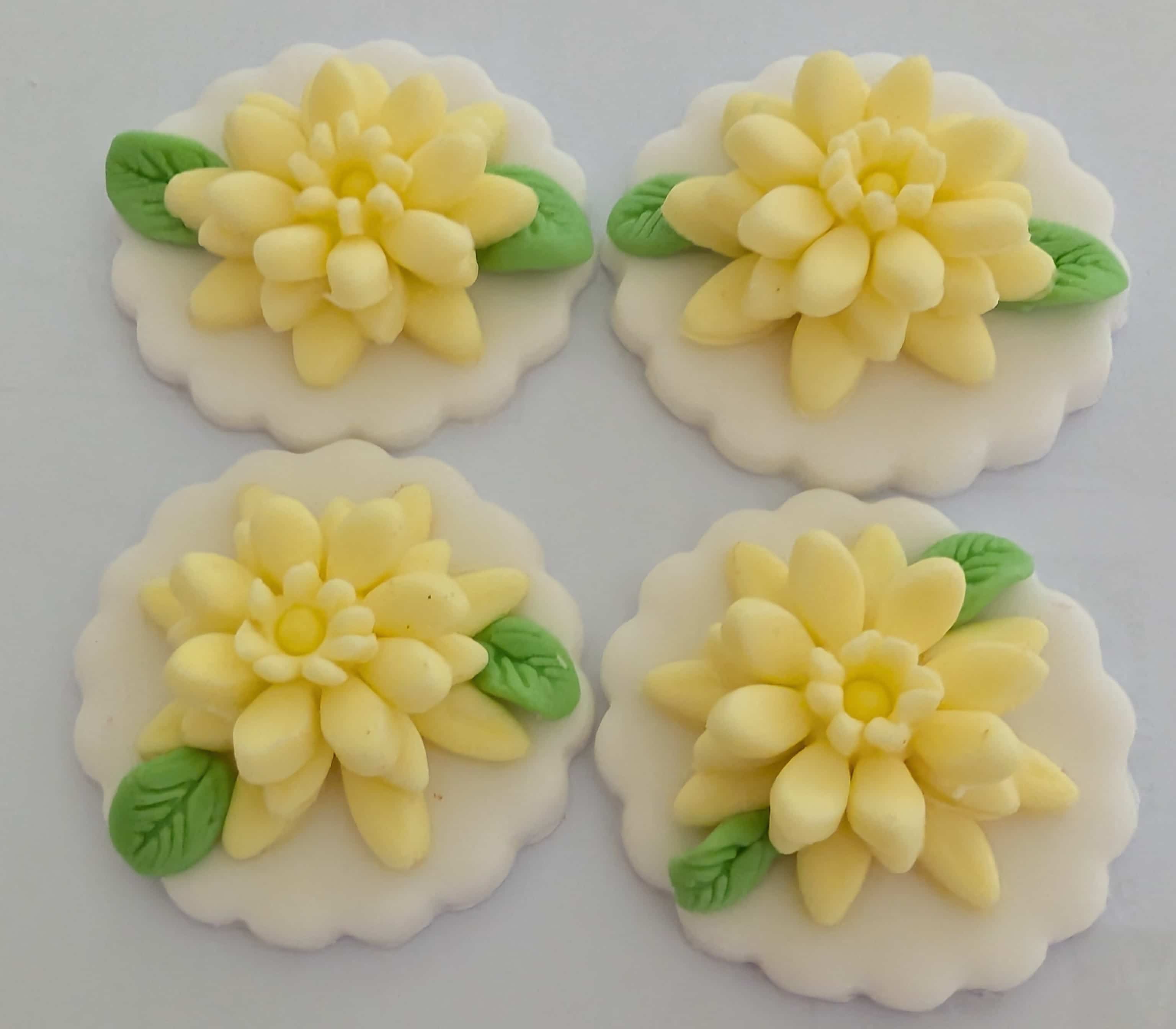 Flowers Cupcake Birthday Toppers (each)