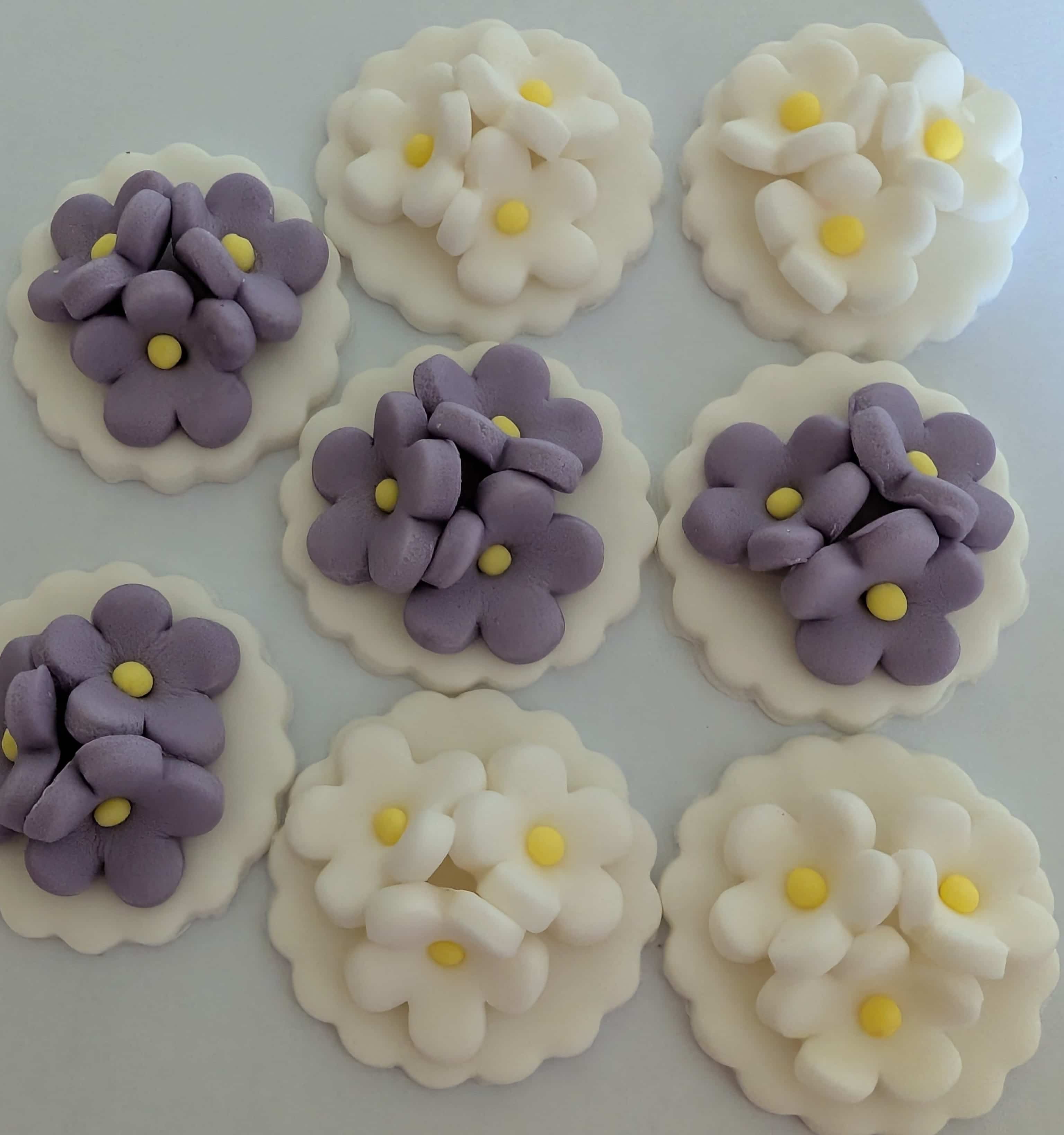 Flowers Cupcake Birthday Toppers (each)