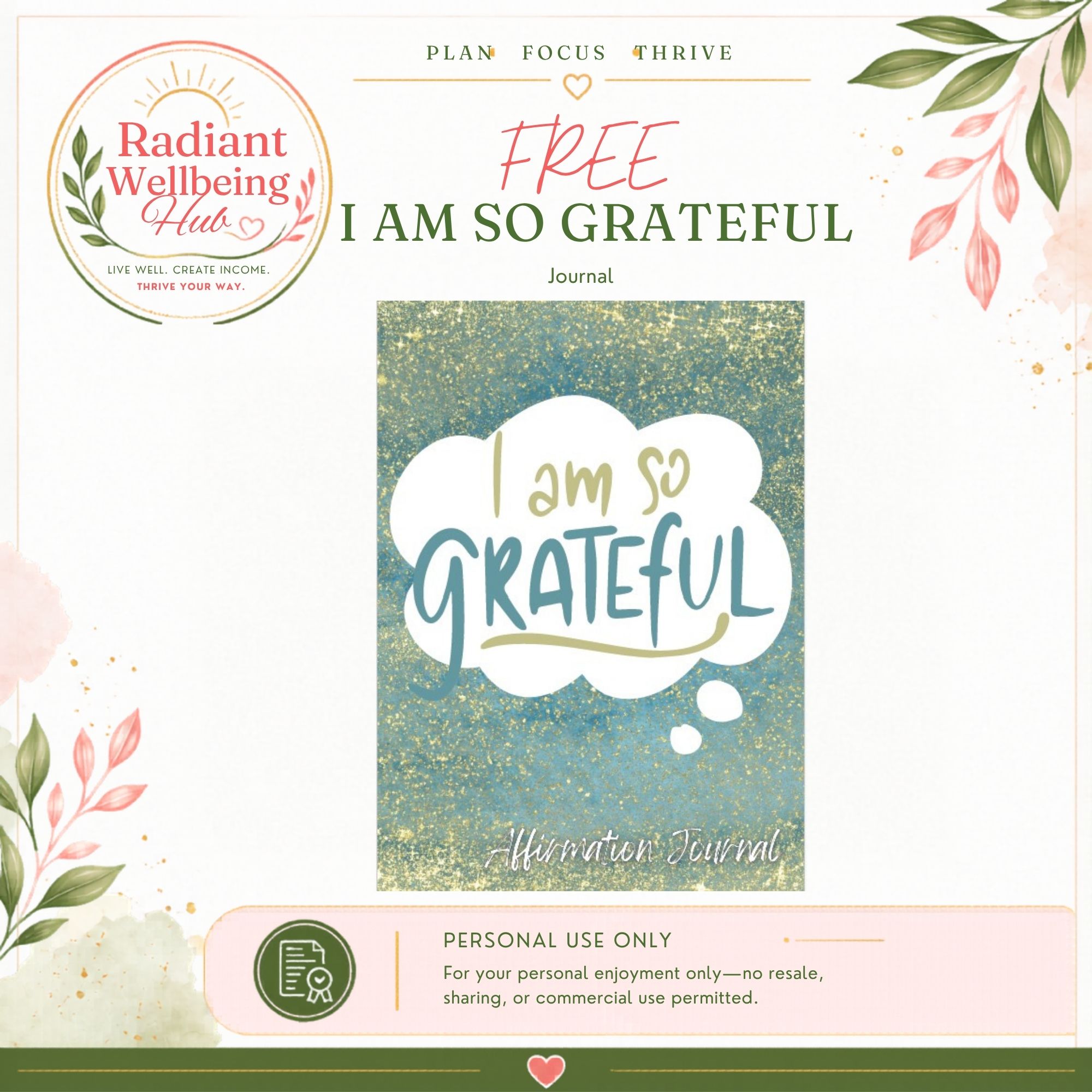 I Am So Grateful Journal 