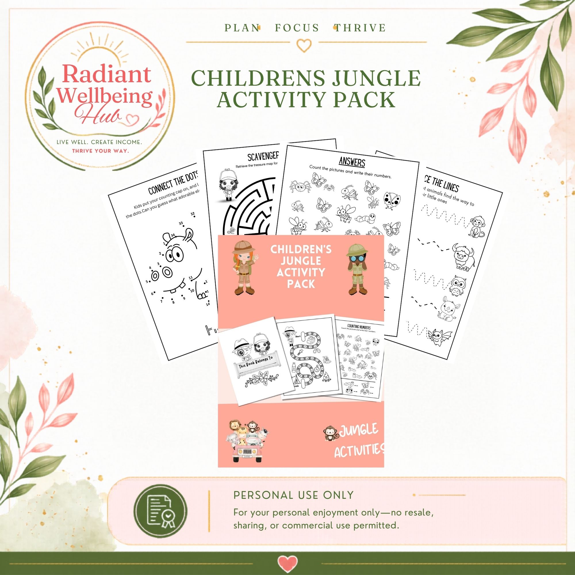 Children's Jungle Activity Pack