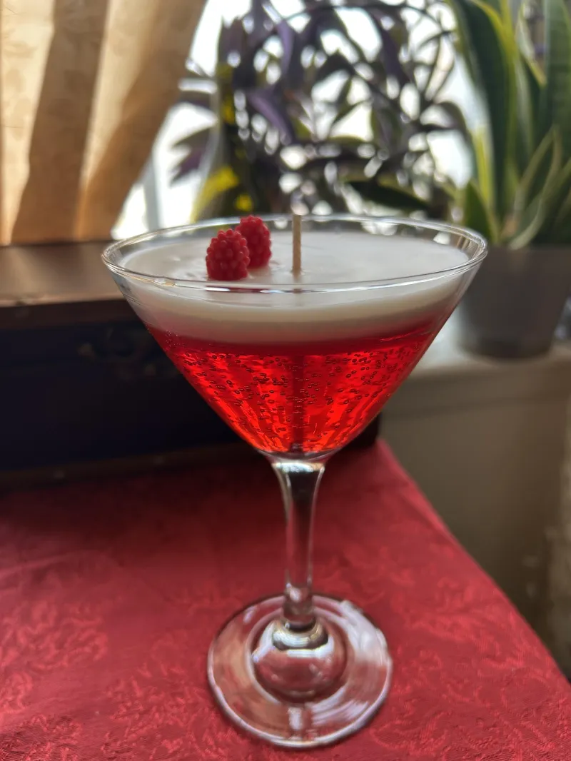 French Martini Cocktail Candle