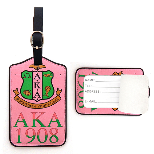 Alpha Kappa Alpha Luggage Tag (Pink Crest 1908)