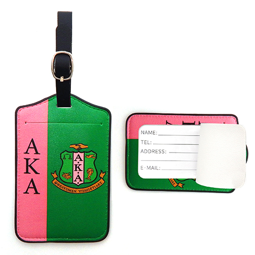 Alpha Kappa Alpha Luggage Tag (Split Crest)