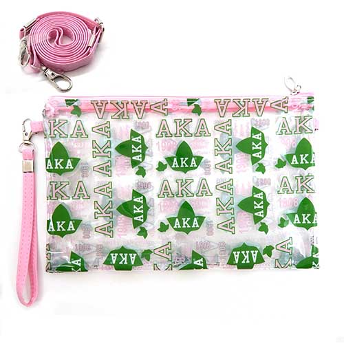 Alpha Kappa Alpha Clear Crossbody Pouch