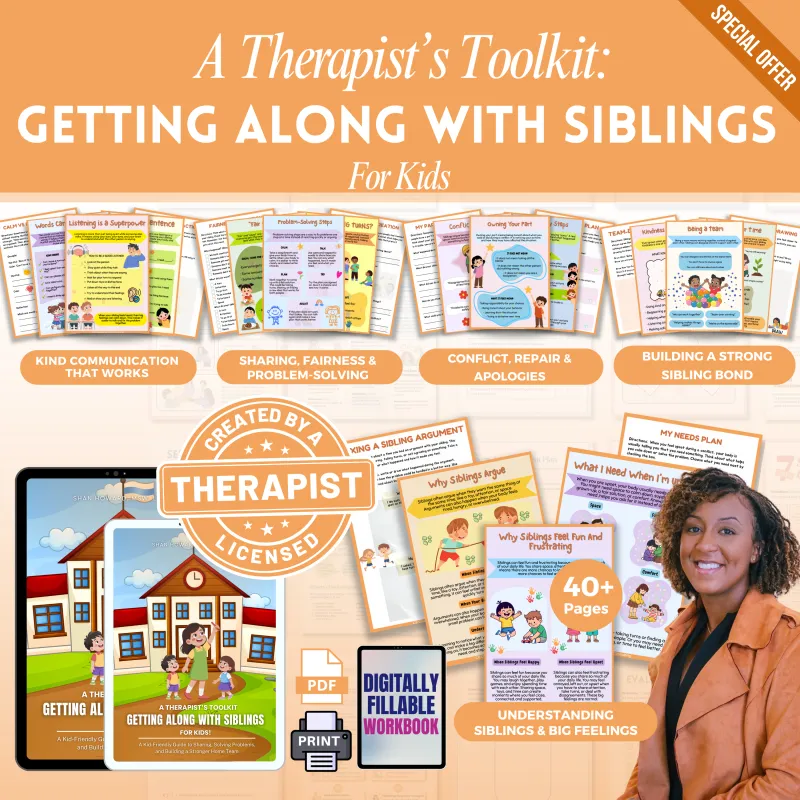 Getting Along With Siblings Kid's Workbook