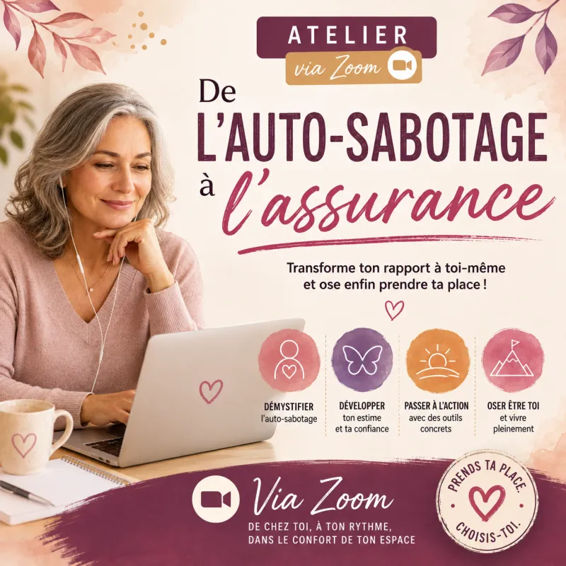 Atelier De l'auto-sabotage à l'assurance : transforme ton rapport à toi-même - Zoom