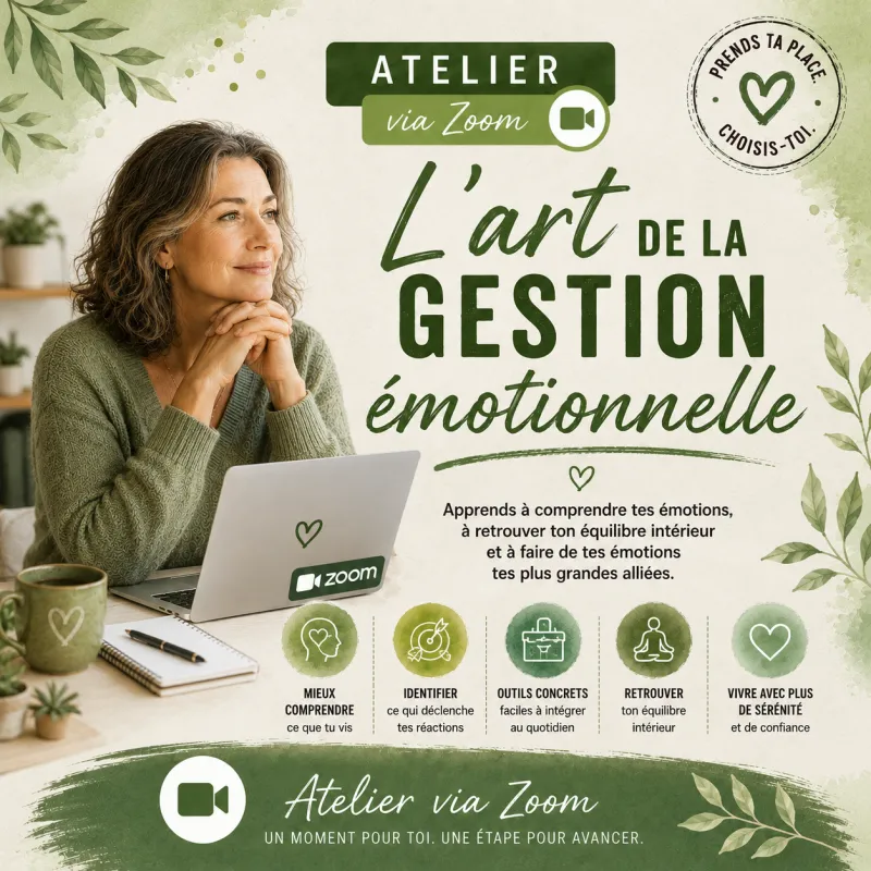 Atelier L'art de la gestion émotionnelle - ZOOM - JOUR