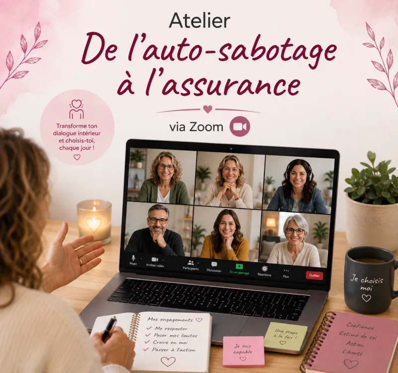 Atelier De l'auto-sabotage à l'assurance : transforme ton rapport à toi-même - Zoom