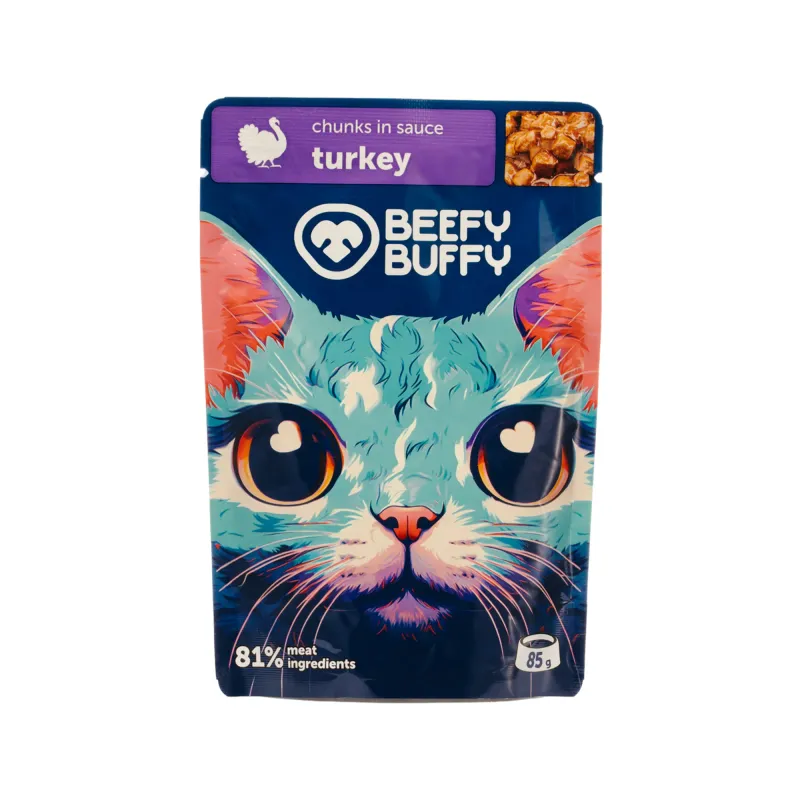 BEEFY BUFFY Kawałki w sosie | Indyk | dla dorosłych kotów | 85 g