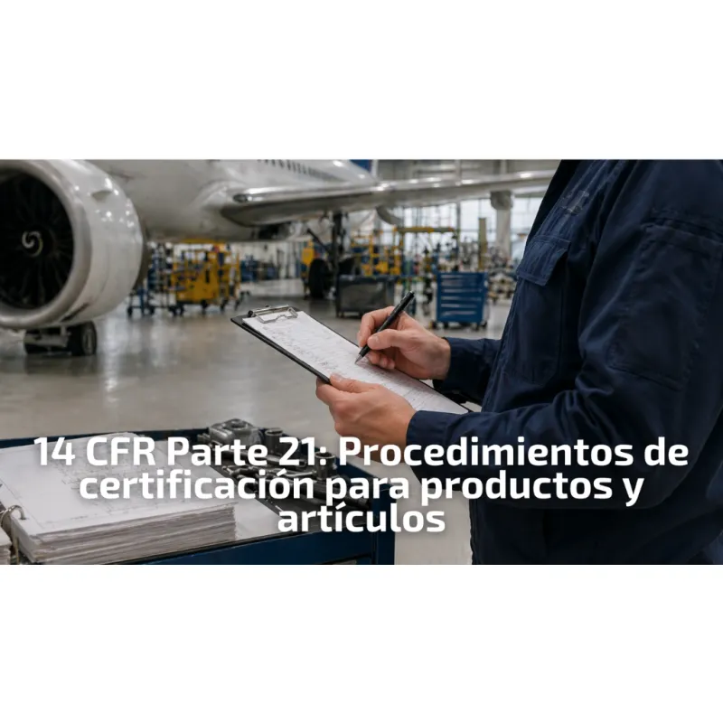 14 CFR Parte 21: Procedimientos de certificación para productos y artículos