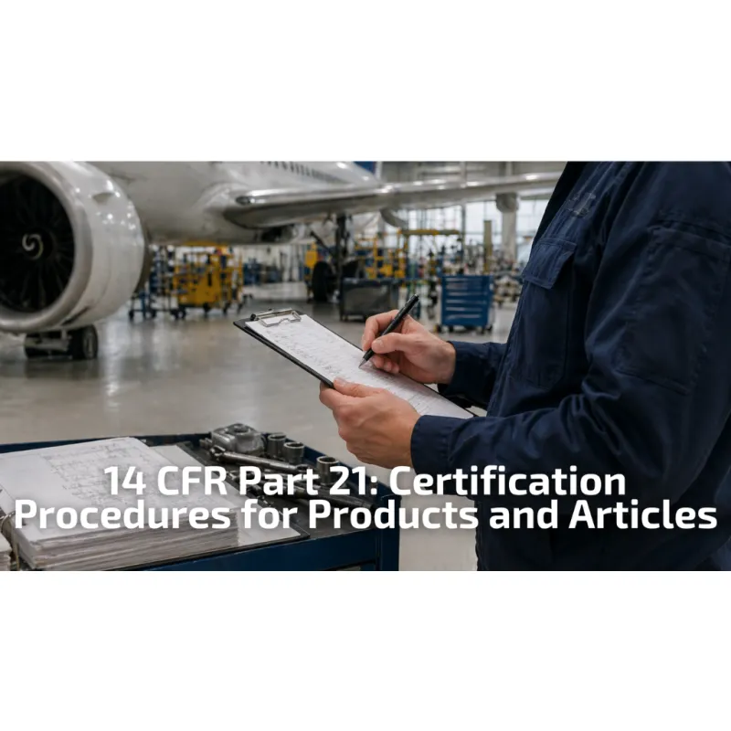 14 CFR Part 21: Certification Procedures for Products and Articles