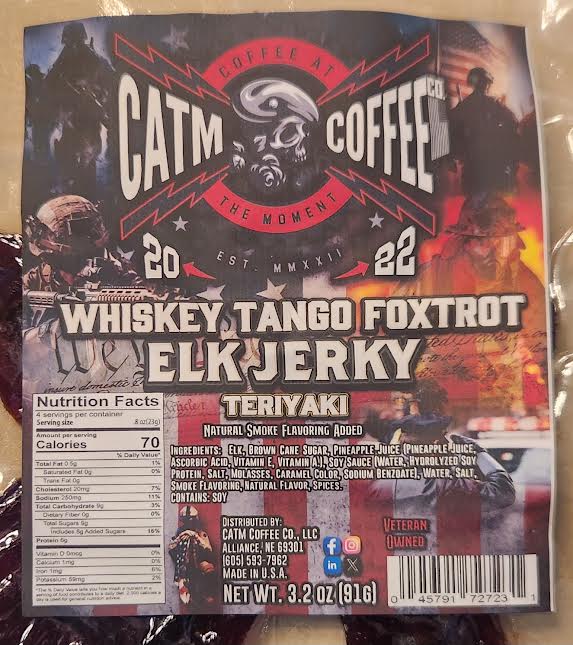 WHISKEY TANGO FOXTROT Elk Jerky Teriyaki