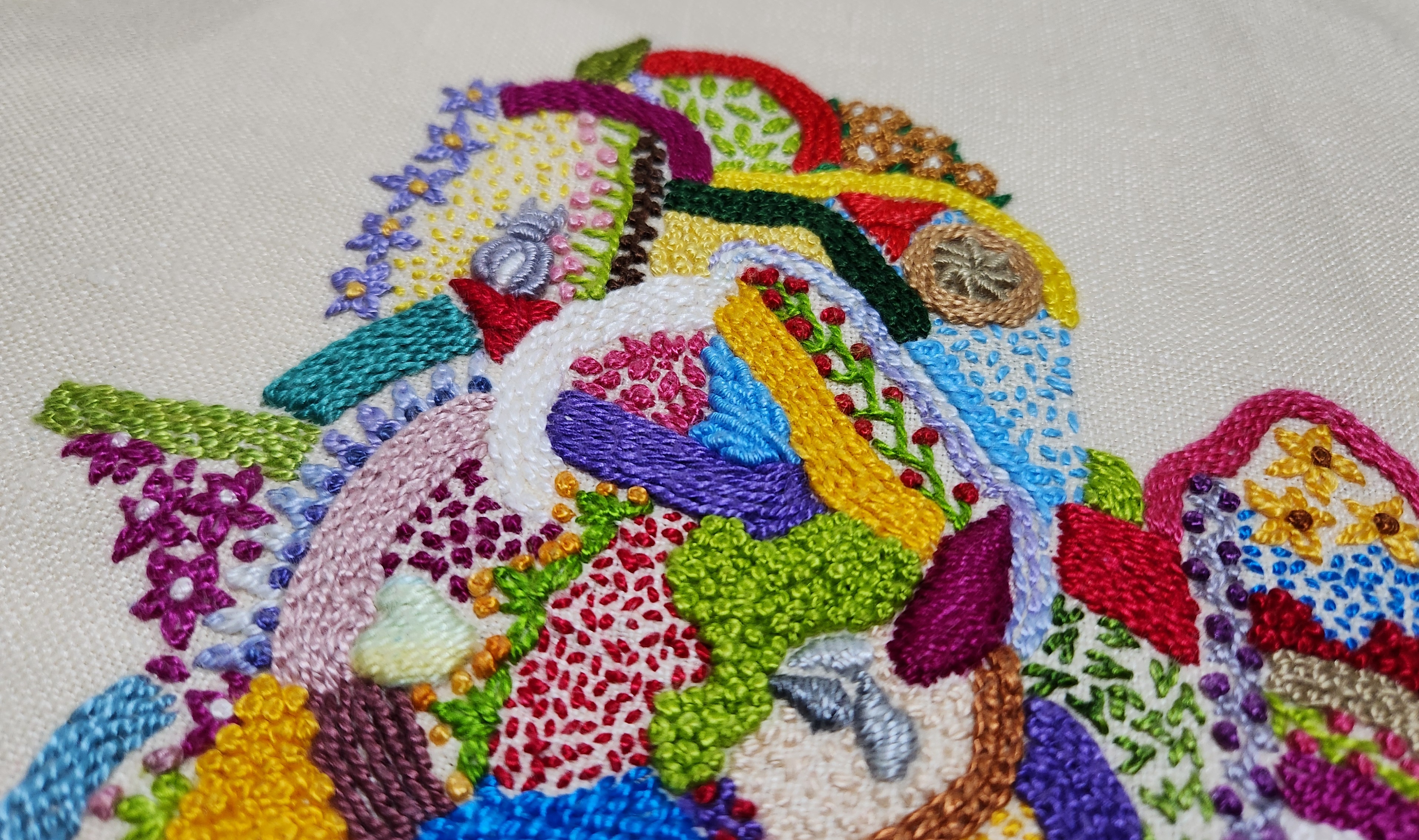 Freeform Embroidery using Traditional Stitches