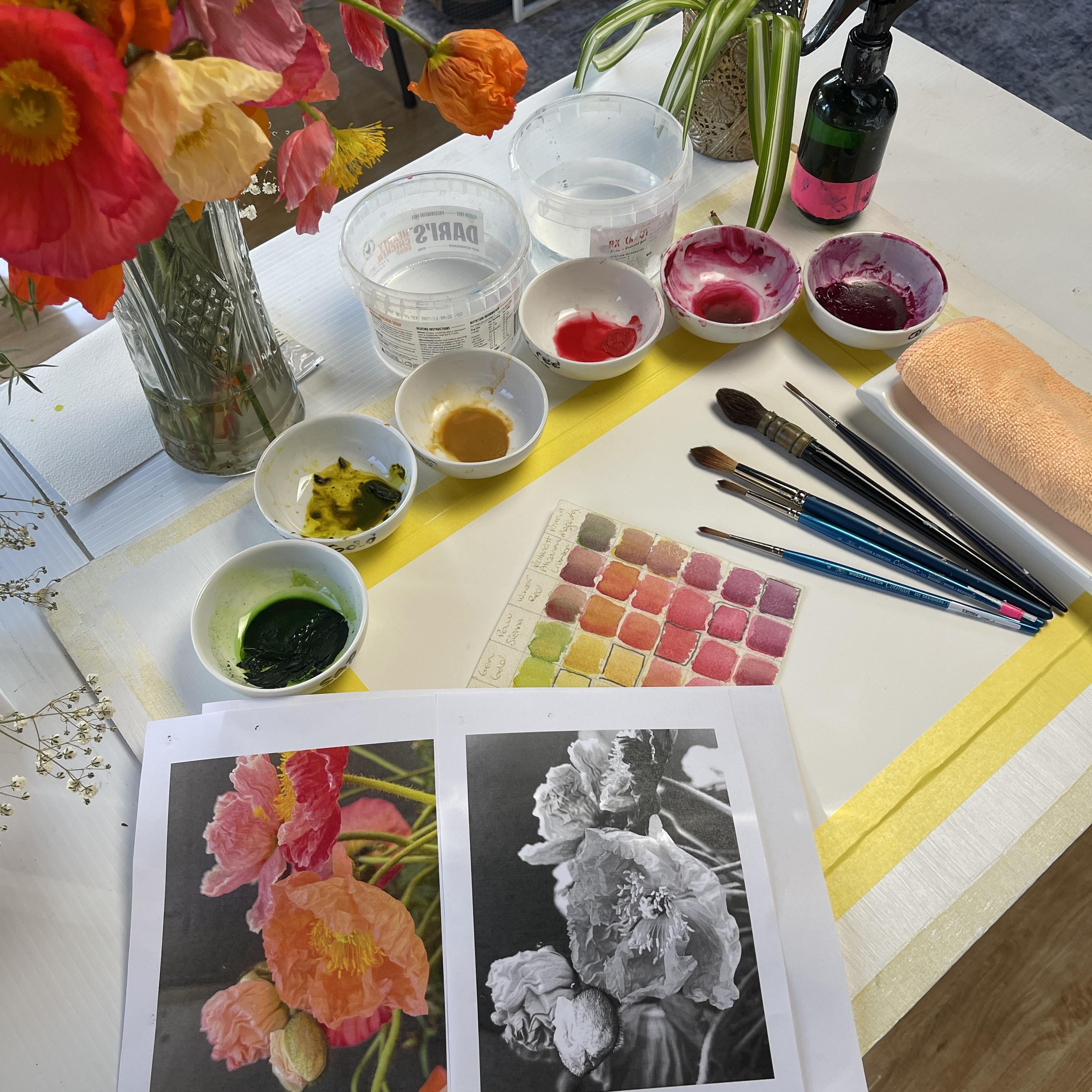 Go with the Flow: Iceland Poppies Intermediate Watercolour Course