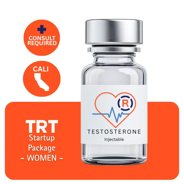 TRT CALI Women's Startup Package (Consult, Labs, Cypionate 200mg/mL 10mL)