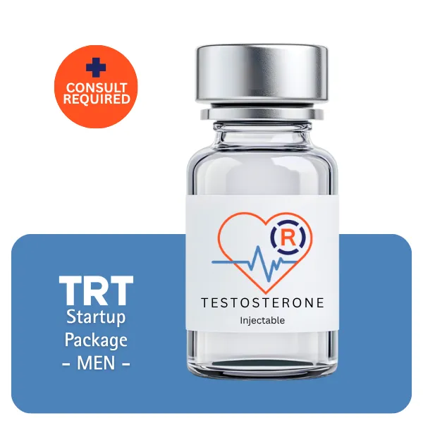 TRT Men's Startup Package 60 days (Consult, Labs, Cypionate 200mg/mL 10mL + Anastrozole 24×1mg)