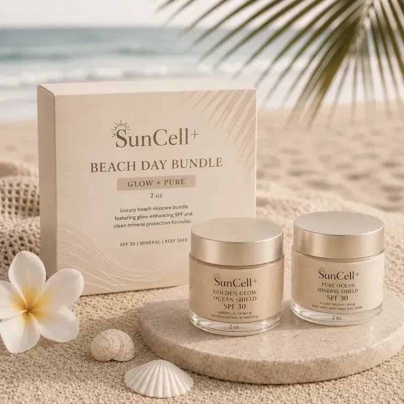 SunCell+ Beach Day Bundle - Glow + Pure 2 oz