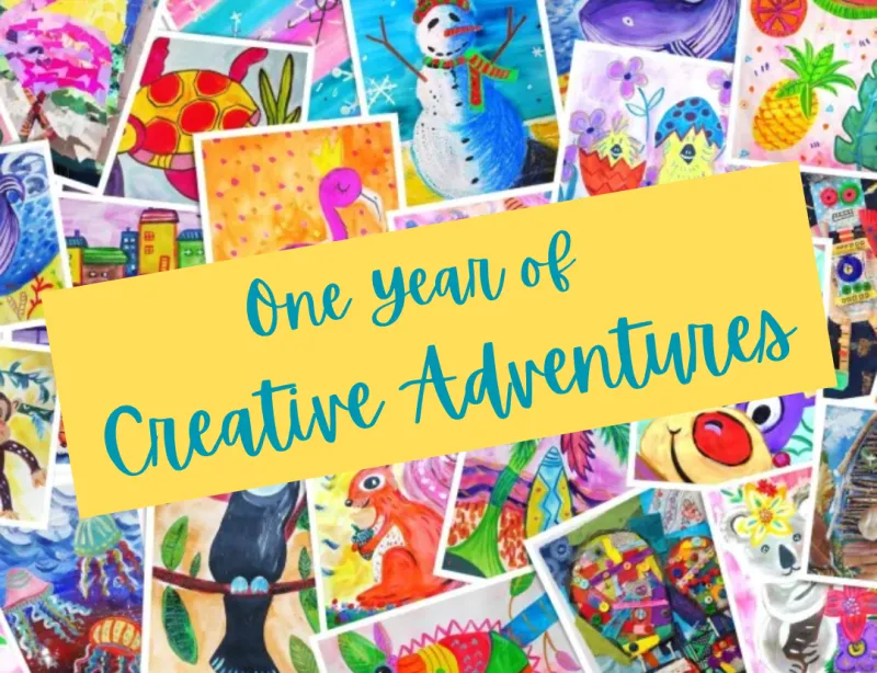 One Year of Creative Online Art Adventures!