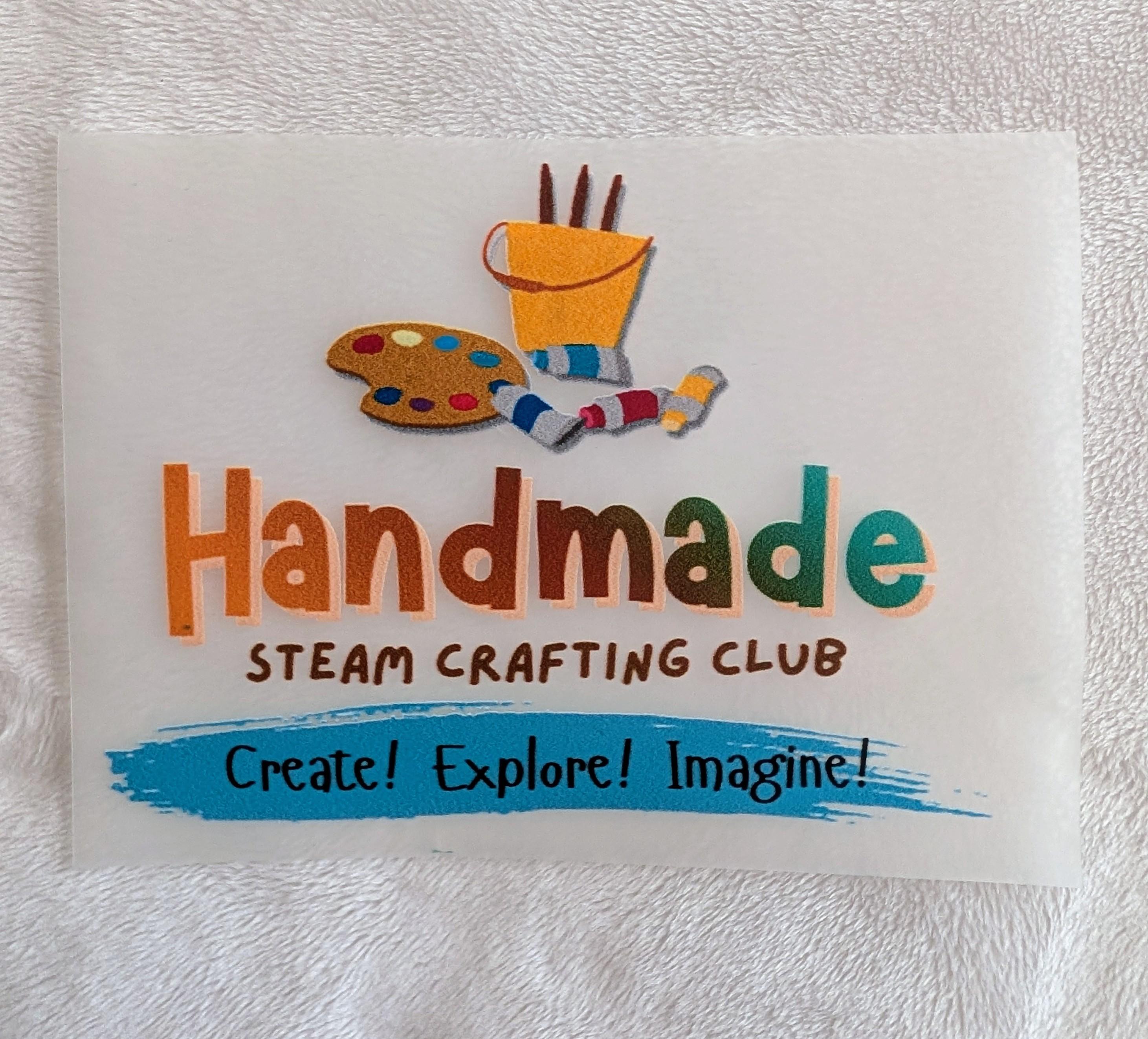Handmade STEAM Crafting Club Logo Transfer
