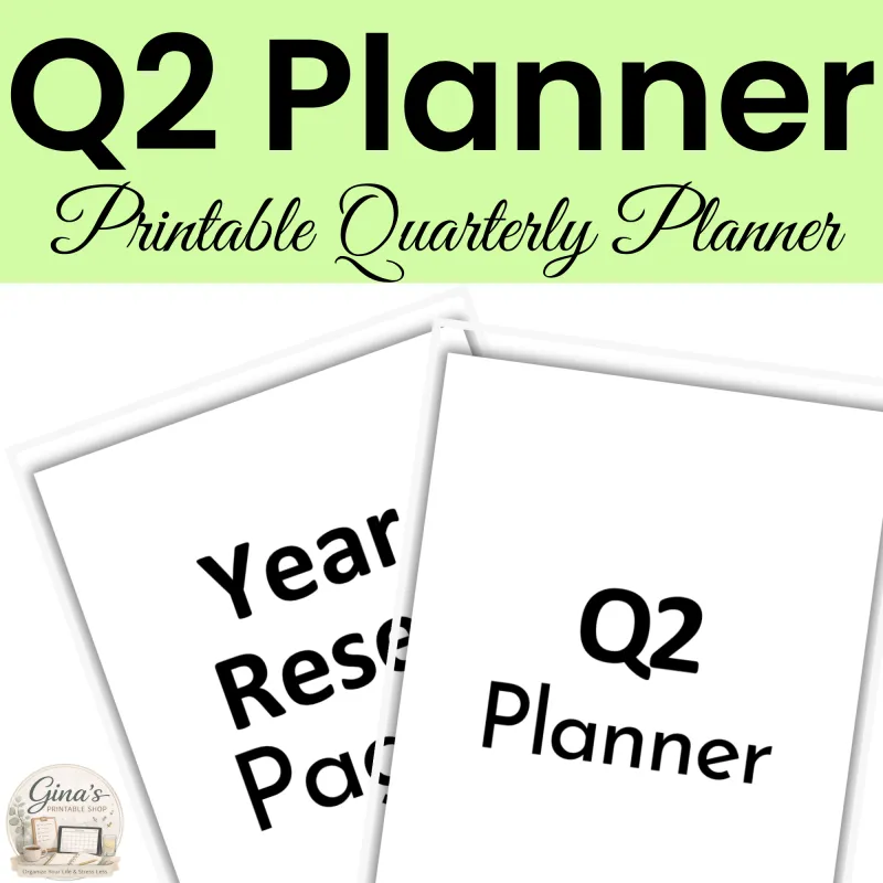 Q2 Planner Printable Quarterly Planner