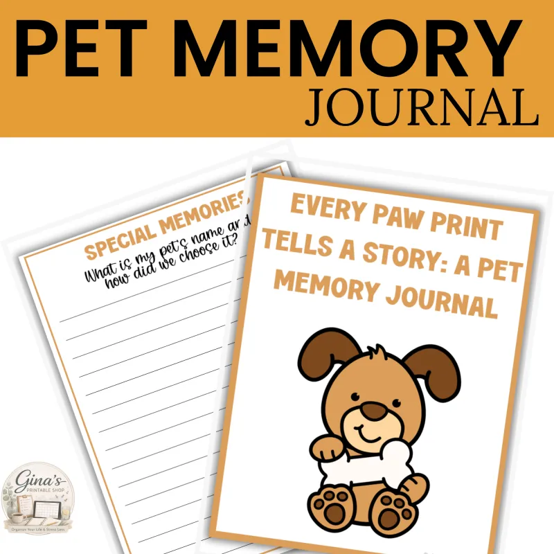 EVERY PAW PRINT TELLS A STORY: A PET MEMORY JOURNAL