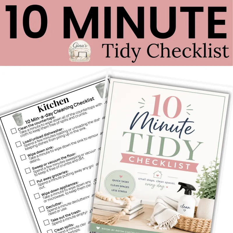 10 Minute Tidy Checklist | Simple Cleaning Routine Printable