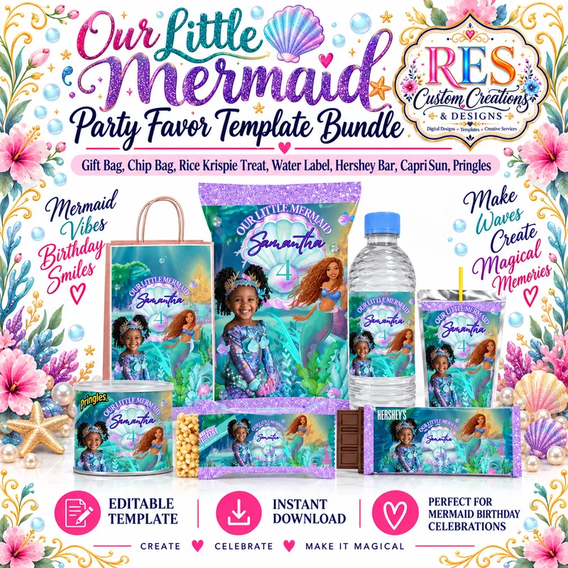 Little Mermaid Party Favor Bundle
