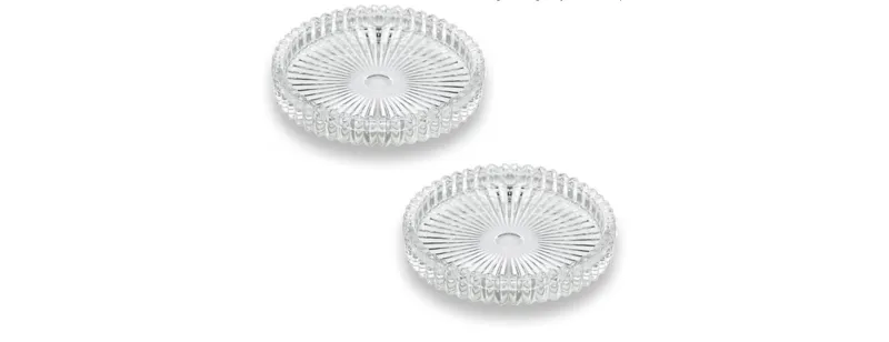 3” Clear Glass Pillar Candle Plates
