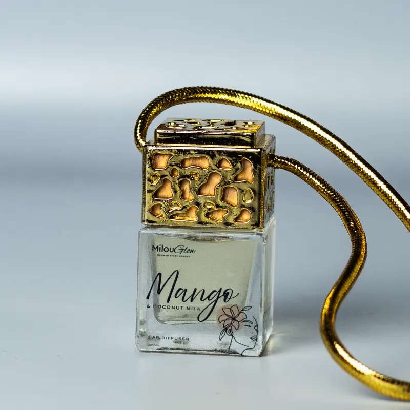 MilouGlow Luxe Car Diffuser | Hanging Car Freshener | Gold Chrome