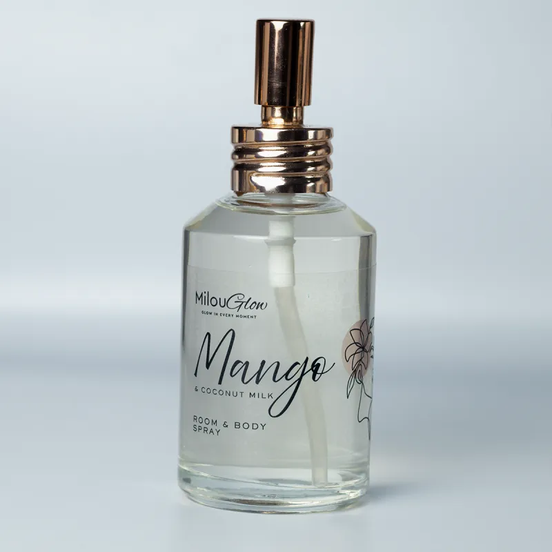 MilouGlow Mango & Coconut Milk Spray – Tropical Room, Linen & Body Mist
