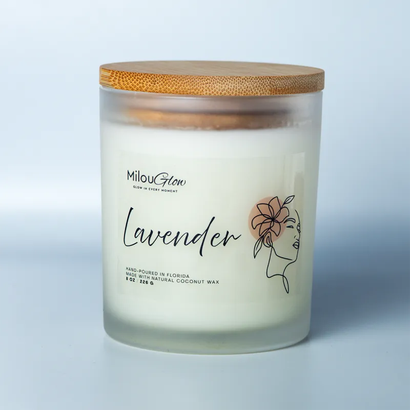 MilouGlow Lavender Candle – Hand-Poured Natural Coconut Wax Candle