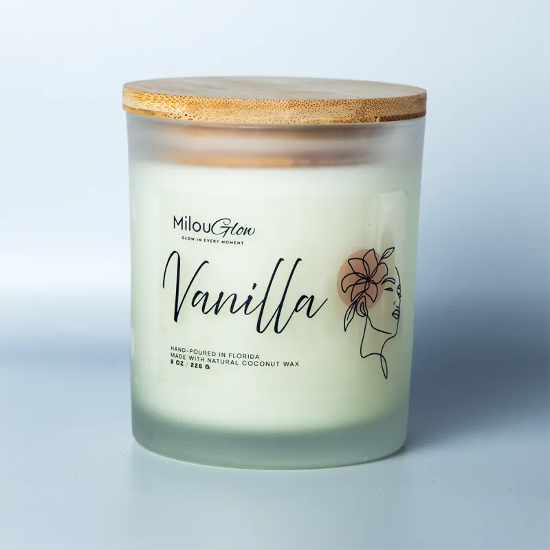 MilouGlow Vanilla Candle – Warm Sweet Luxury Home Fragrance