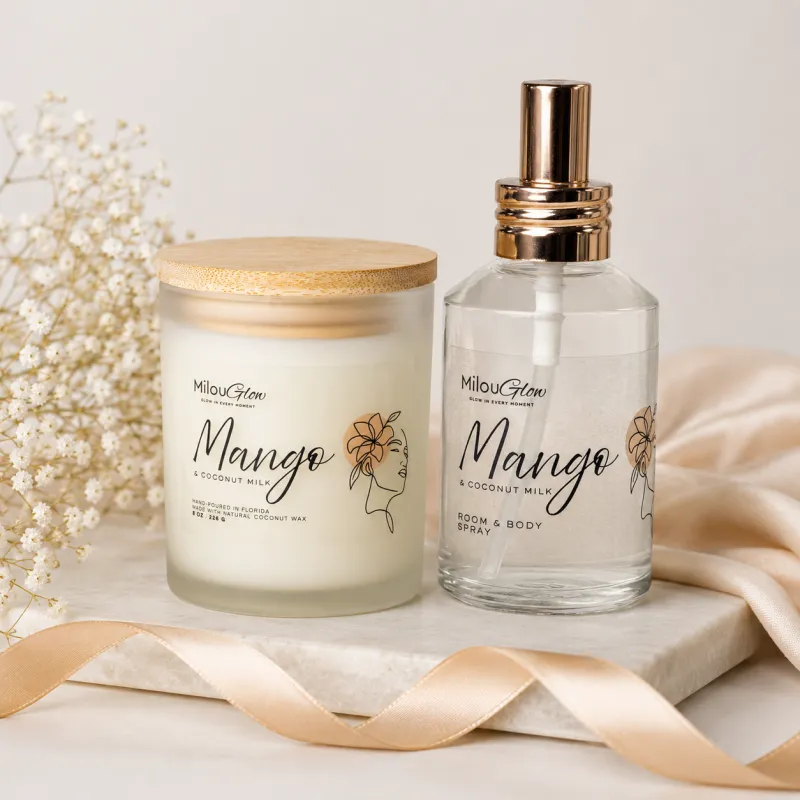 MilouGlow Candle & Room Spray Bundle – Luxury Home Fragrance Gift Set