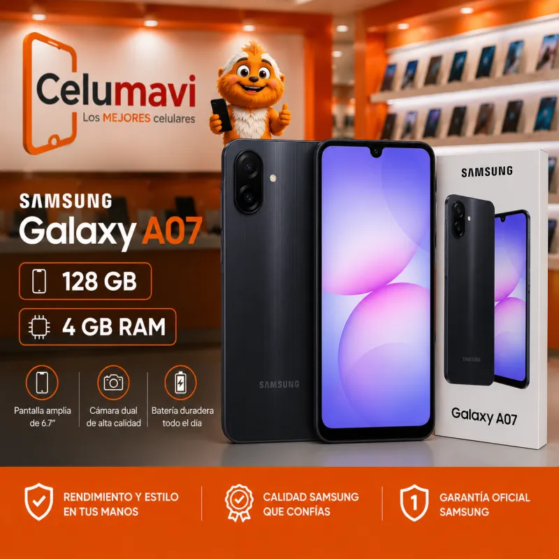 📱Samsung Galaxy A07 128 GB de almacenamiento y 4 GB de RAM ✨📱