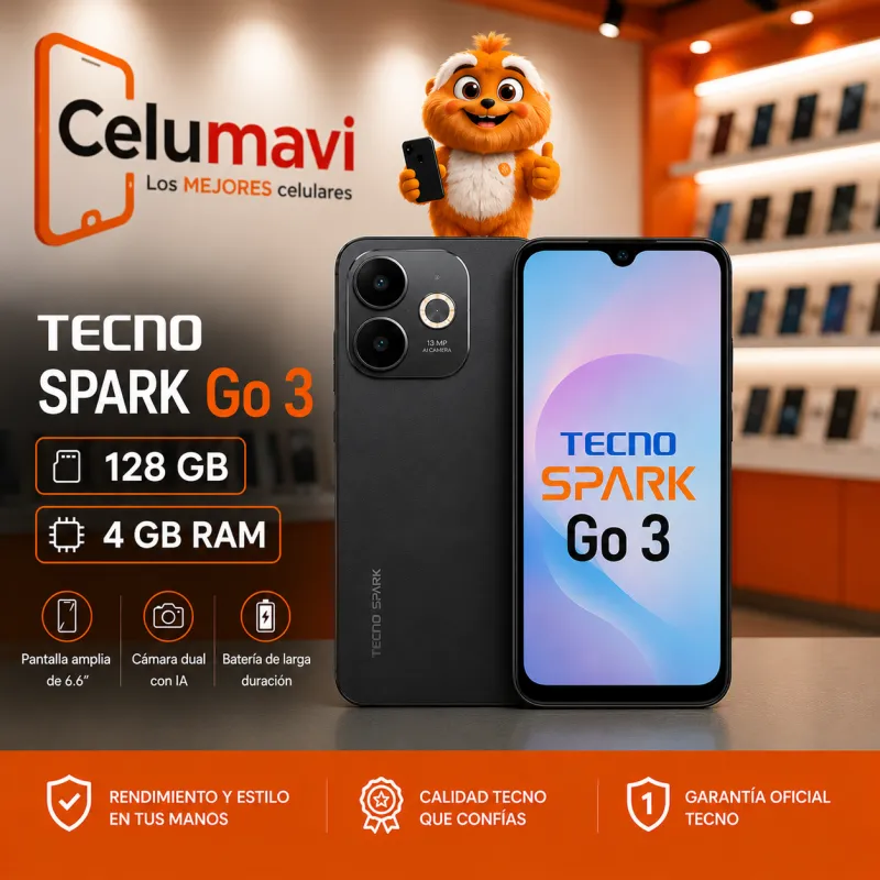 📱 Tecno Spark Go 3 | 128 GB 💾 | 4 GB RAM ⚡