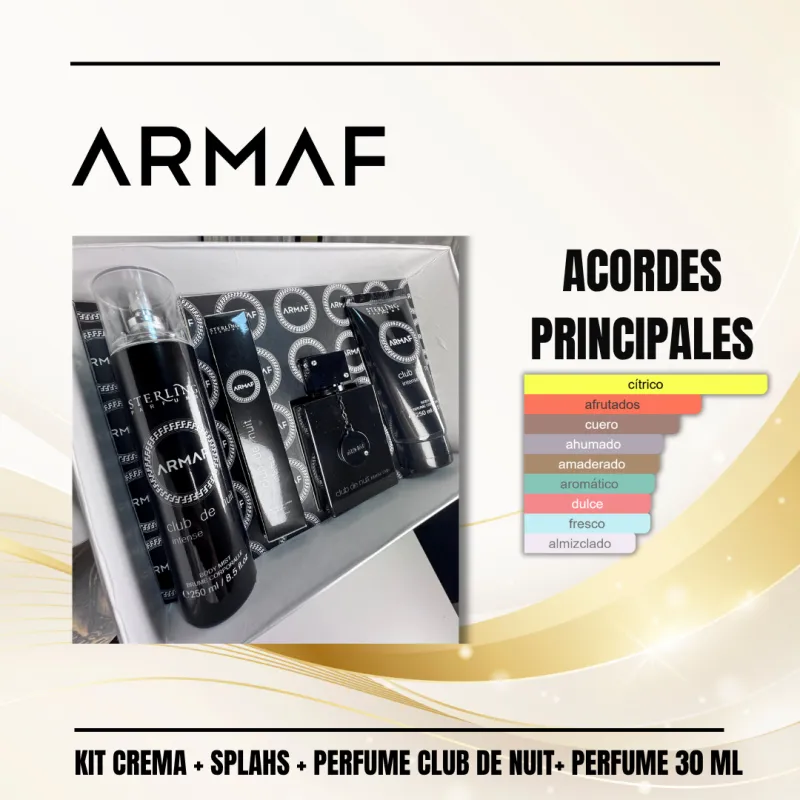 KIT CREMA + SPLAHS + PERFUME CLUB DE NUIT + PERFUME 30 ML