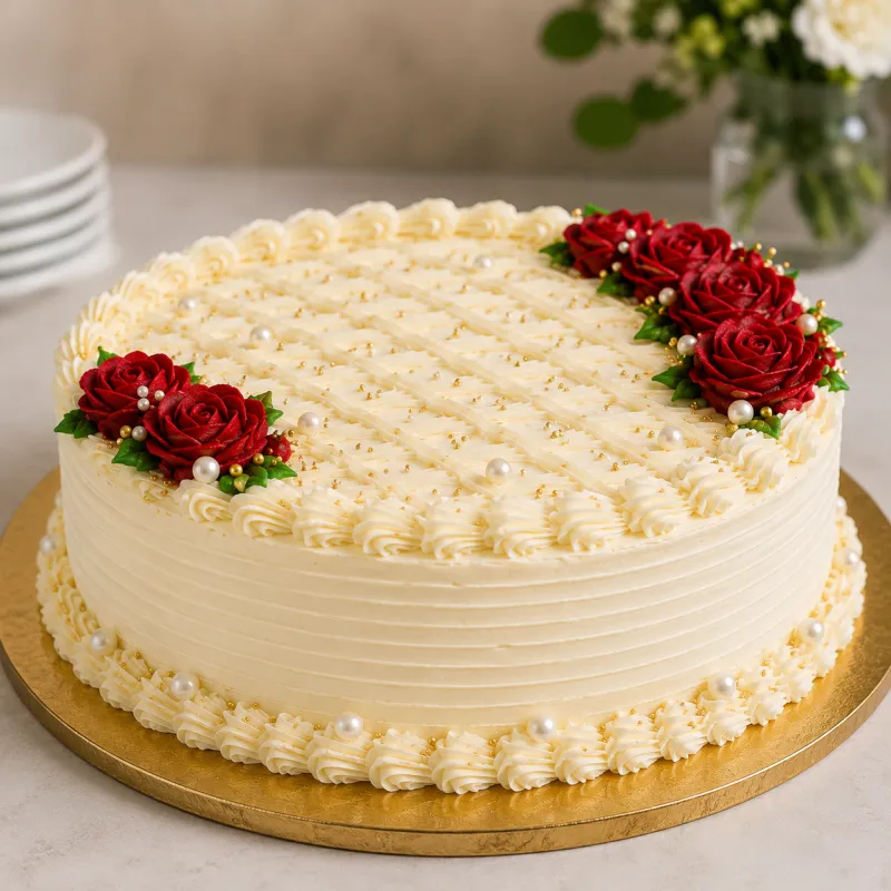 L'Unité Haitian Celebration Cake – 8" Round (Serves 15–20)