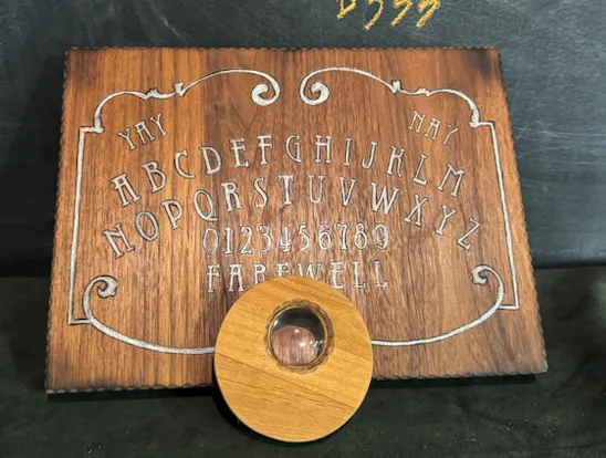 Blank Walnut Spirit Board with Planchette - 13x10