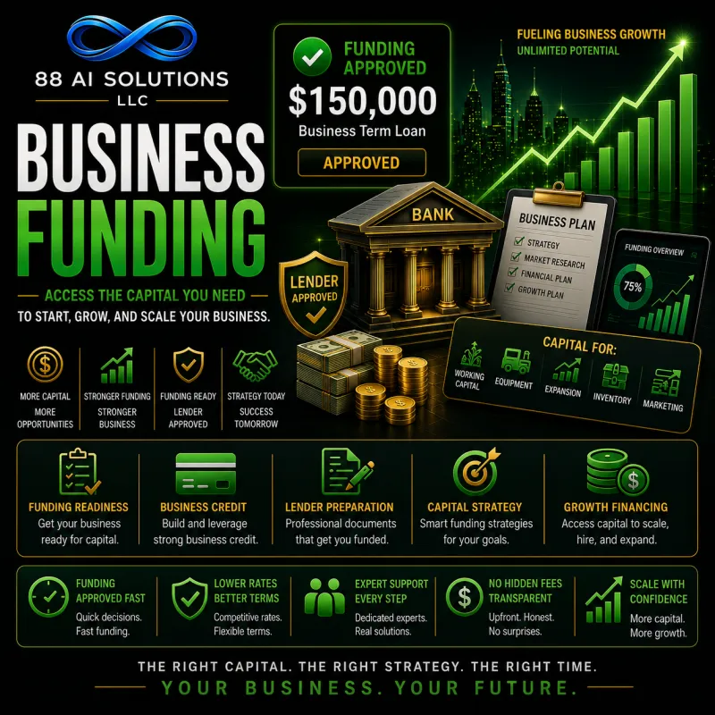 88 AI Solutions Business Funding