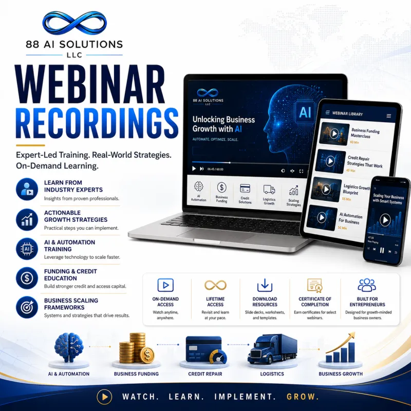 88 AI Solutions Webinar Recordings