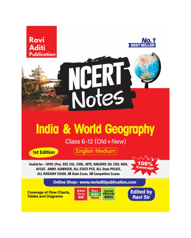 India & World Geography NCERT Notes | GK GS Book | English Medium | Code RAC 014