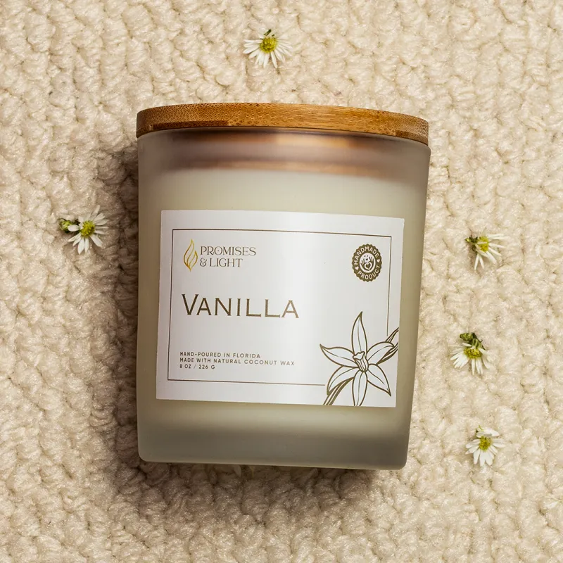 Vanilla Candle – 8 Oz Sweet Warm Scented Candle