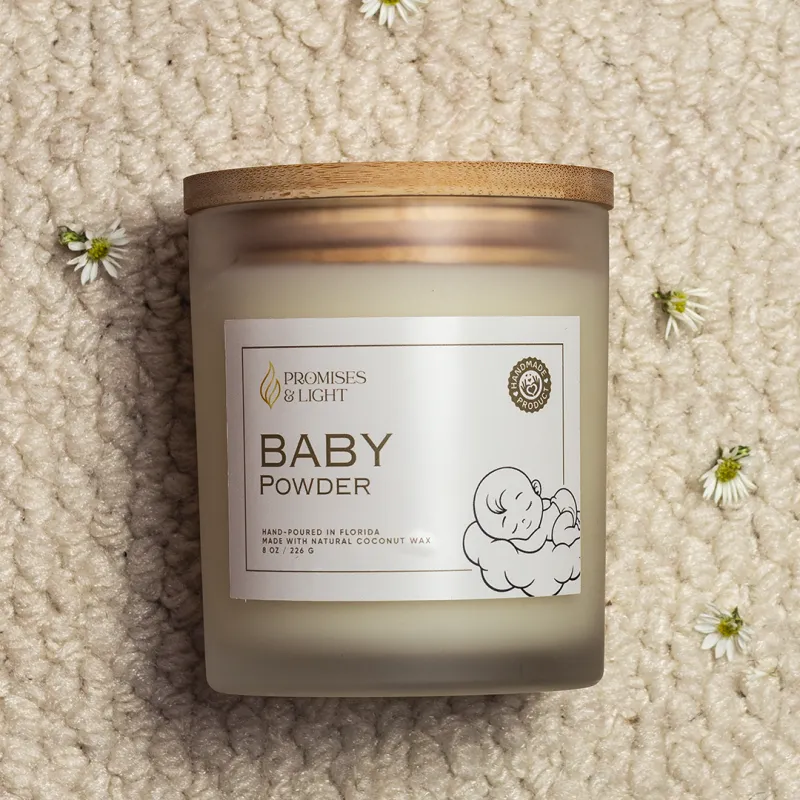 Baby Powder Candle – 8 Oz Soft Clean Scented Candle