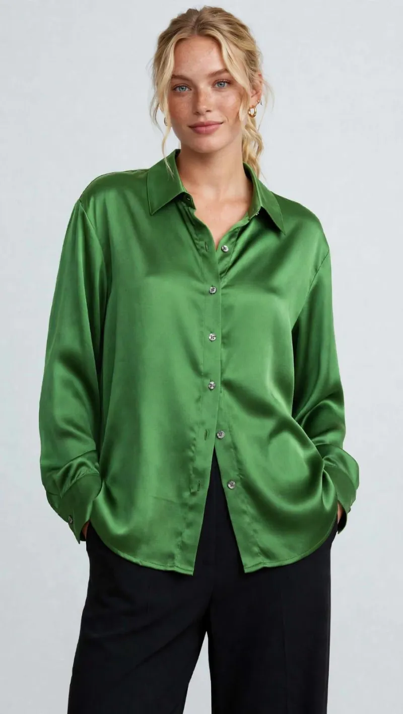Camisa de Satén para Mujer