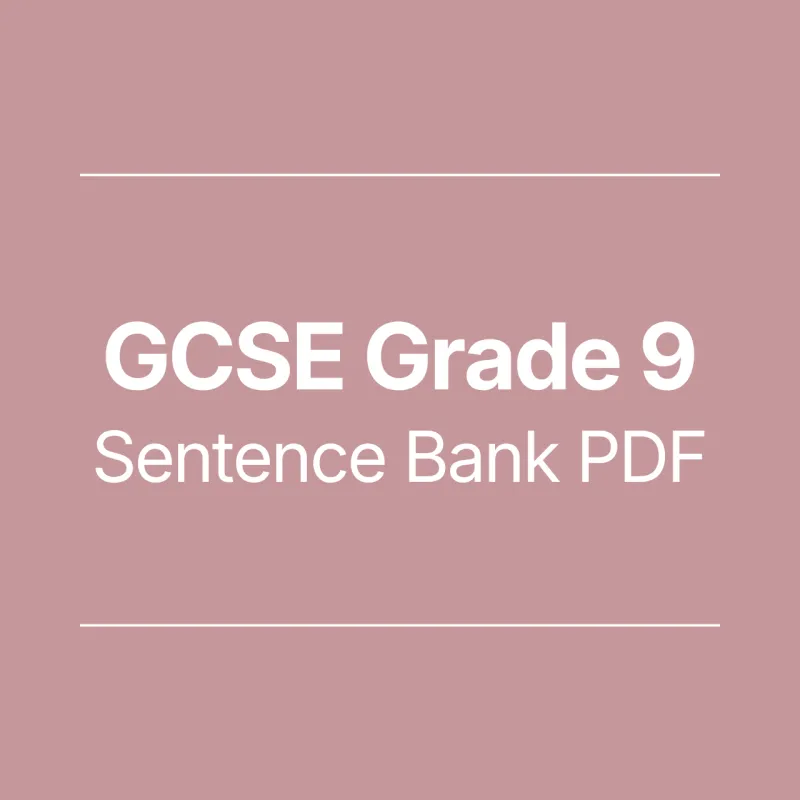 GCSE Grade 9 Sentence Bank PDF