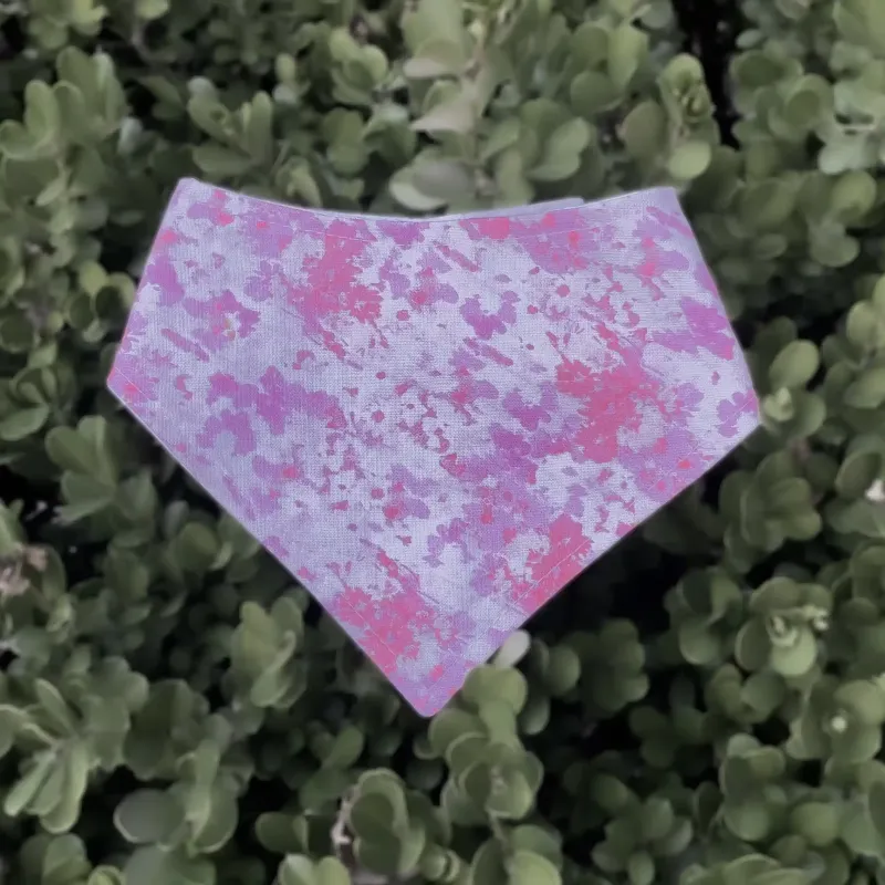 Pink Skies Dog Bandana with Snaps